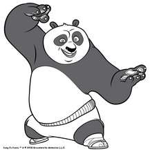 Fight with Kung Fu Panda coloring page