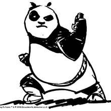 Kung Fu Panda Po - Coloring page - MOVIE coloring pages - KUNG FU PANDA coloring pages - Po the Panda coloring pages