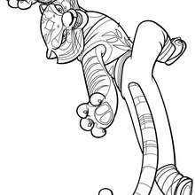 Tigress ready to fight - Coloring page - MOVIE coloring pages - KUNG FU PANDA coloring pages - Master Tigress coloring pages