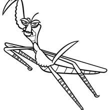 Master Mantis coloring page - Coloring page - MOVIE coloring pages - KUNG FU PANDA coloring pages - Master Mantis coloring pages