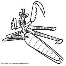 Mantis, the Kung Fu Master coloring page - Coloring page - MOVIE coloring pages - KUNG FU PANDA coloring pages - Master Mantis coloring pages