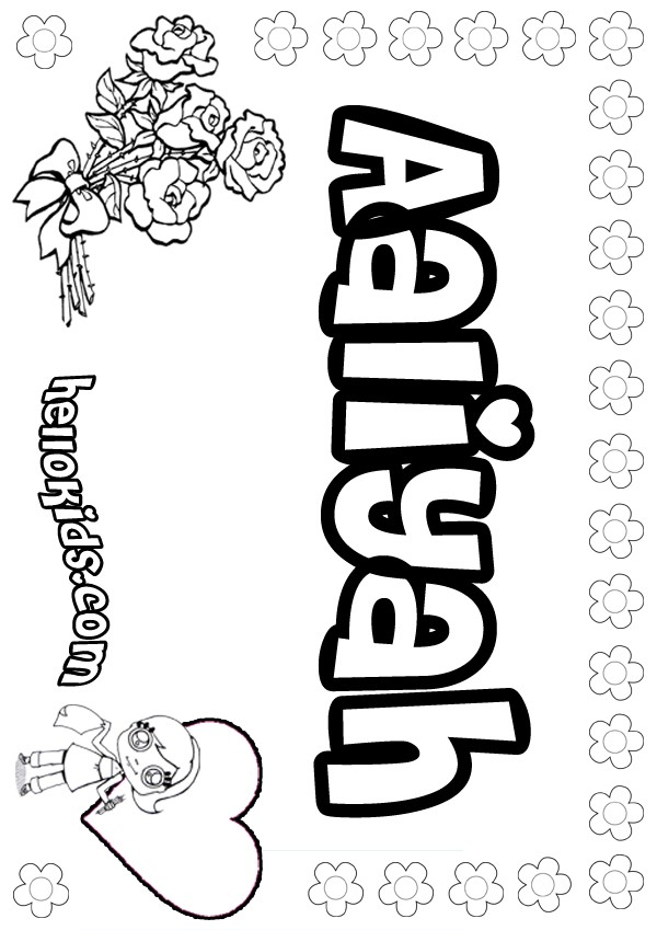 Aaliyah coloring pages - Hellokids.com
