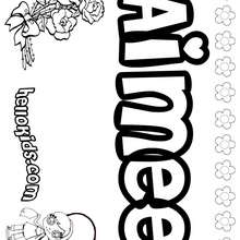 girls name coloring pages, Aidan girly name to color