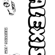 Alexis - Coloring page - NAME coloring pages - BOYS NAME coloring pages - A names for BOYS coloring book