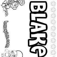 Blake - Coloring page - NAME coloring pages - GIRLS NAME coloring pages - B names for girls coloring sheets