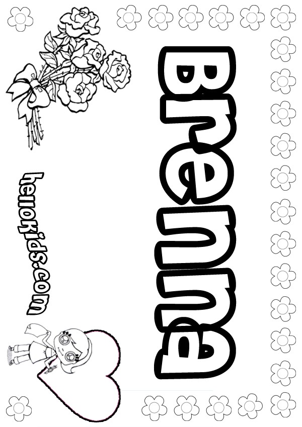 Brenna coloring pages - Hellokids.com