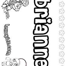 Brianne - Coloring page - NAME coloring pages - GIRLS NAME coloring pages - B names for girls coloring sheets