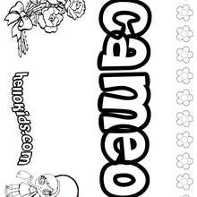 Cameo - Coloring page - NAME coloring pages - GIRLS NAME coloring pages - C names for girls coloring sheets