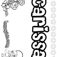 Carissa - Coloring page - NAME coloring pages - GIRLS NAME coloring pages - C names for girls coloring sheets