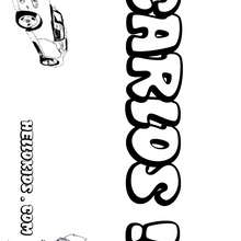 Carlos - Coloring page - NAME coloring pages - BOYS NAME coloring pages - C names for Boys free coloring pages