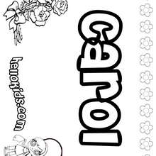 Carol - Coloring page - NAME coloring pages - GIRLS NAME coloring pages - C names for girls coloring sheets