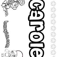 Carole - Coloring page - NAME coloring pages - GIRLS NAME coloring pages - C names for girls coloring sheets