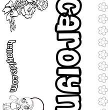 Carolyn - Coloring page - NAME coloring pages - GIRLS NAME coloring pages - C names for girls coloring sheets