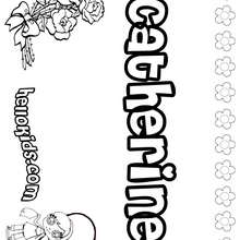 Catherine - Coloring page - NAME coloring pages - GIRLS NAME coloring pages - C names for girls coloring sheets