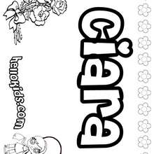 Ciara - Coloring page - NAME coloring pages - GIRLS NAME coloring pages - C names for girls coloring sheets