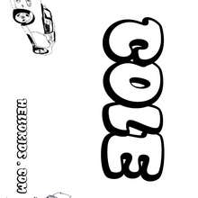 Cole - Coloring page - NAME coloring pages - BOYS NAME coloring pages - C names for Boys free coloring pages