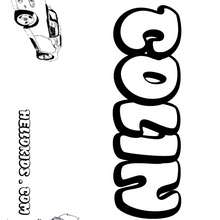 Colin - Coloring page - NAME coloring pages - BOYS NAME coloring pages - C names for Boys free coloring pages