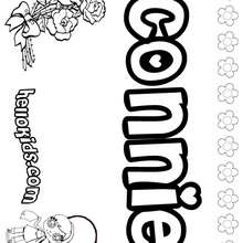 Connie - Coloring page - NAME coloring pages - GIRLS NAME coloring pages - C names for girls coloring sheets