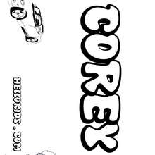 Corey - Coloring page - NAME coloring pages - BOYS NAME coloring pages - C names for Boys free coloring pages