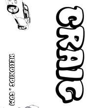 Craig - Coloring page - NAME coloring pages - BOYS NAME coloring pages - C names for Boys free coloring pages