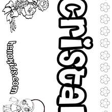 Cristal - Coloring page - NAME coloring pages - GIRLS NAME coloring pages - C names for girls coloring sheets
