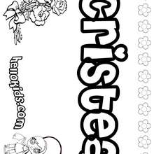 Christea - Coloring page - NAME coloring pages - GIRLS NAME coloring pages - C names for girls coloring sheets