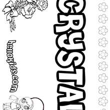 Crystal - Coloring page - NAME coloring pages - GIRLS NAME coloring pages - C names for girls coloring sheets