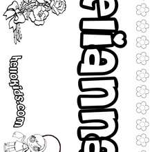 Elianna - Coloring page - NAME coloring pages - GIRLS NAME coloring pages - E names for girls coloring book