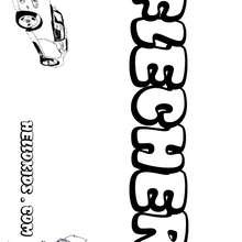 Flecher - Coloring page - NAME coloring pages - BOYS NAME coloring pages - Boys names starting with E or F coloring pages