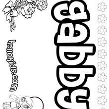 Gabby - Coloring page - NAME coloring pages - GIRLS NAME coloring pages - G names for GIRLS online coloring books
