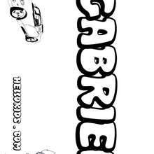 Gabriel - Coloring page - NAME coloring pages - BOYS NAME coloring pages - Boys names which start with E or F coloring pages