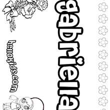 Gabriella - Coloring page - NAME coloring pages - GIRLS NAME coloring pages - G names for GIRLS online coloring books