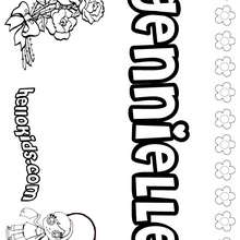 Gennielle - Coloring page - NAME coloring pages - GIRLS NAME coloring pages - G names for GIRLS online coloring books
