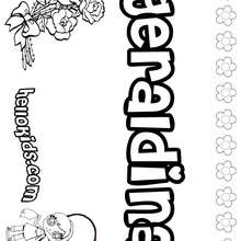 Geraldina - Coloring page - NAME coloring pages - GIRLS NAME coloring pages - G names for GIRLS online coloring books