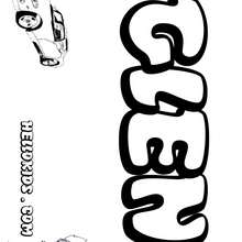 Glen - Coloring page - NAME coloring pages - BOYS NAME coloring pages - Boys names which start with E or F coloring pages