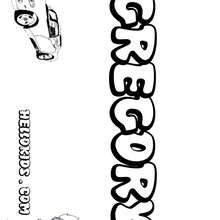Gregory - Coloring page - NAME coloring pages - BOYS NAME coloring pages - Boys names which start with E or F coloring pages