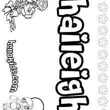 Haileigh - Coloring page - NAME coloring pages - GIRLS NAME coloring pages - H names for GIRLS online coloring book
