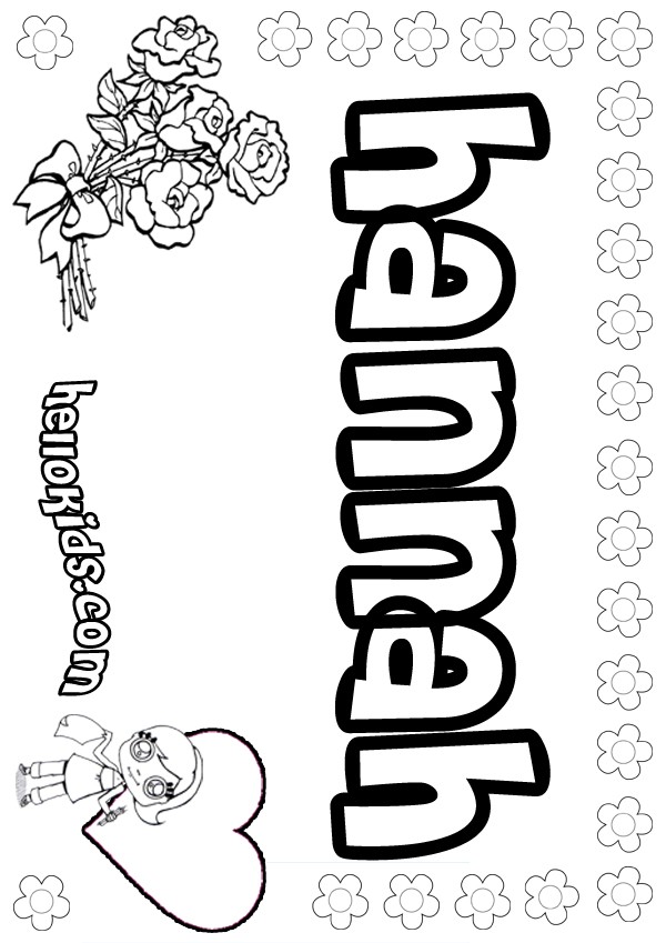 Hannah Coloring Pages 1