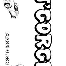 J'Gorge - Coloring page - NAME coloring pages - BOYS NAME coloring pages - I and J boys names coloring book