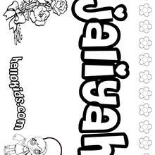 Jaliyah - Coloring page - NAME coloring pages - GIRLS NAME coloring pages - J names for girls coloring pages
