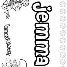 Jemma - Coloring page - NAME coloring pages - GIRLS NAME coloring pages - J names for girls coloring pages
