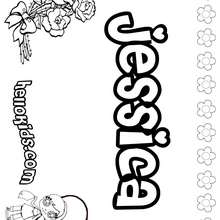 Jessica - Coloring page - NAME coloring pages - GIRLS NAME coloring pages - J names for girls coloring pages
