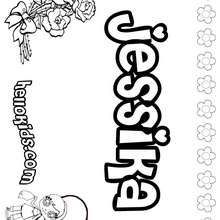 Jessika - Coloring page - NAME coloring pages - GIRLS NAME coloring pages - J names for girls coloring pages