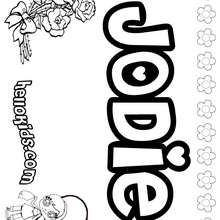Jodie - Coloring page - NAME coloring pages - GIRLS NAME coloring pages - J names for girls coloring pages