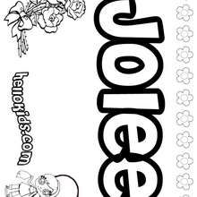 Jolee - Coloring page - NAME coloring pages - GIRLS NAME coloring pages - J names for girls coloring pages