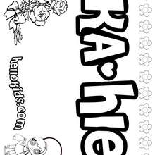 Ka-hle - Coloring page - NAME coloring pages - GIRLS NAME coloring pages - K names for girls coloring posters