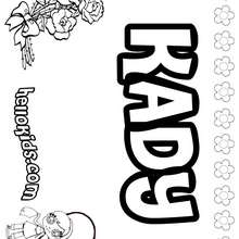 Kady - Coloring page - NAME coloring pages - GIRLS NAME coloring pages - K names for girls coloring posters