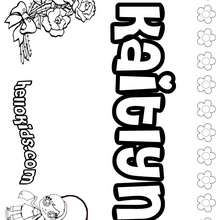 Kaitlyn - Coloring page - NAME coloring pages - GIRLS NAME coloring pages - K names for girls coloring posters