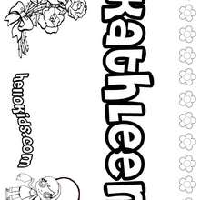 Kathleen - Coloring page - NAME coloring pages - GIRLS NAME coloring pages - K names for girls coloring posters