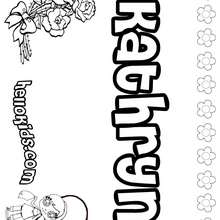 Kathryn - Coloring page - NAME coloring pages - GIRLS NAME coloring pages - K names for girls coloring posters
